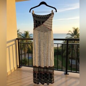 Scrapbook Strapless Gray Knit Fabric